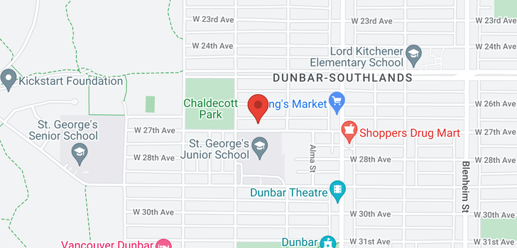 map of 3855 W 27TH AVENUE